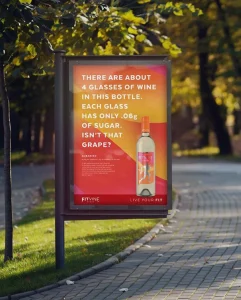 FitVine Wine OOH Creative Billboard Live Your Fit