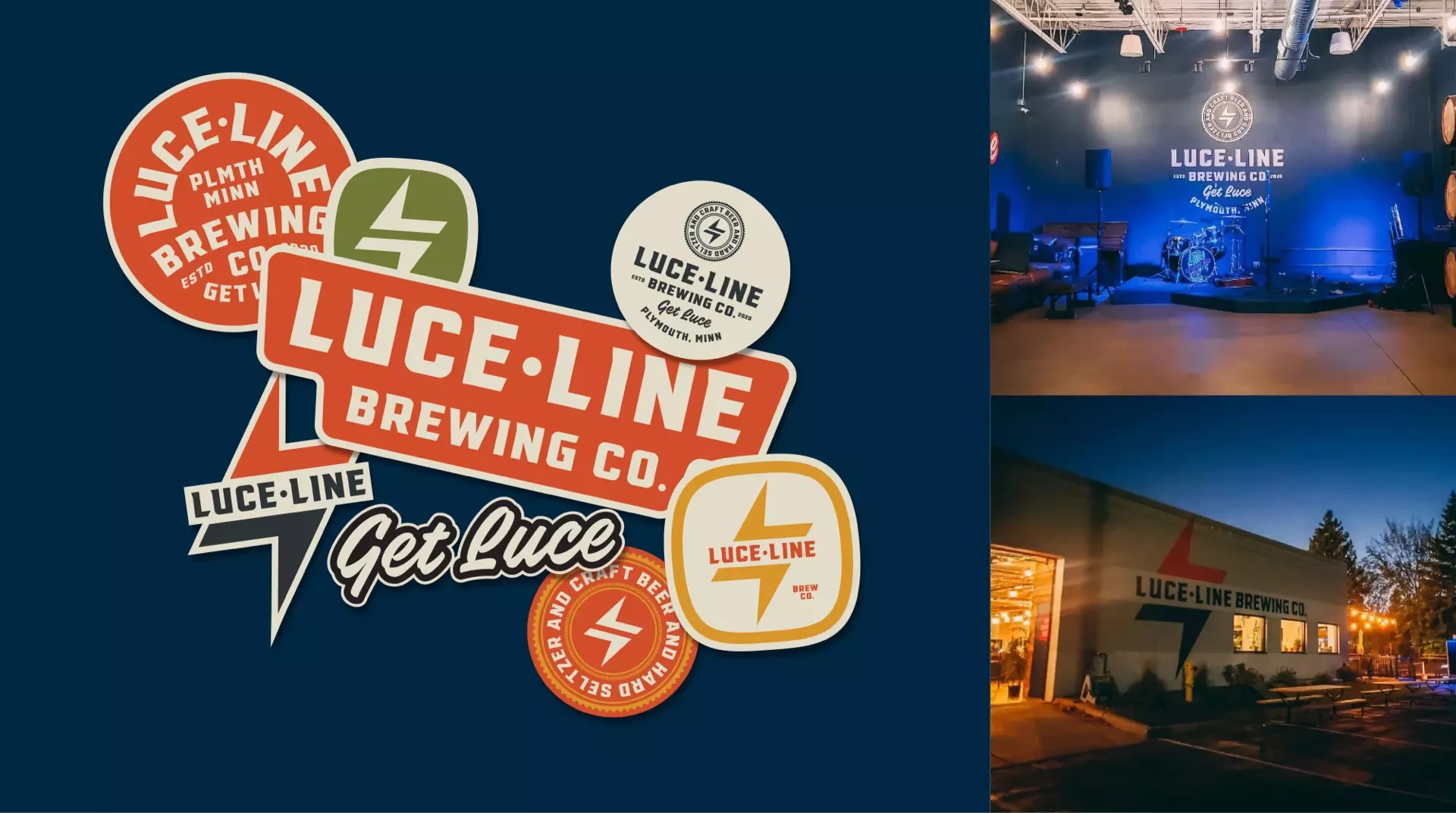 Luce Line Brewing brand development and launch creative
