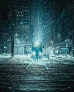 Creative agencies in minneapolis embrace the cold of winter and snow downtown minneapolis