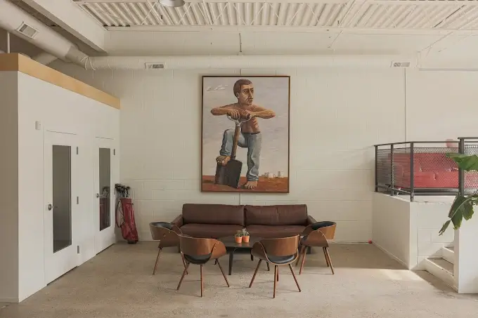 Contact Agency Squid team in a modern creative office meeting room