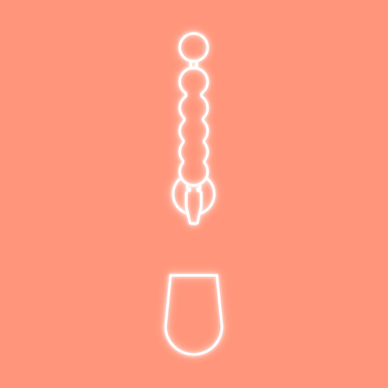 Abstract neon illustration representing Libby non-alcoholic wine brand identity