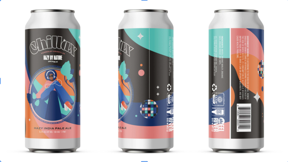 Eel River Brewing Chillax Hazy By Nature Packaging Design